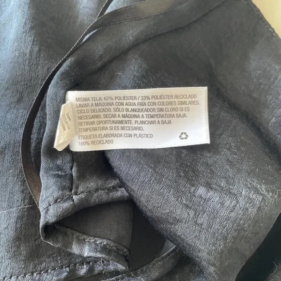 Wild Fable | Black Satin Cowl Neck Halter Crop Top – Size M - Picture 11 of 11